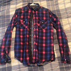 Cactus Plaid Long Sleeve Dress Shirt